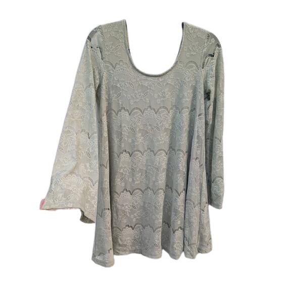 Altar’d State Women’s Sage Green Lace Mini Dress Medium Boho Fairy Whimsical - Picture 1 of 6